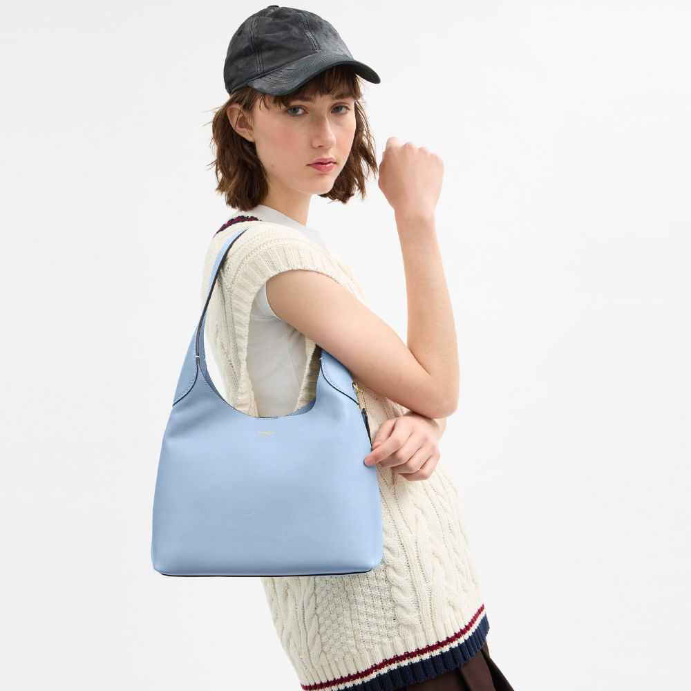 Bolsa Brooklyn Shoulder 28 Coach Azul - coach
