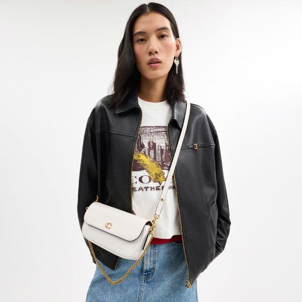 Bolsa Brook Flap Chain Coach Off White - coach