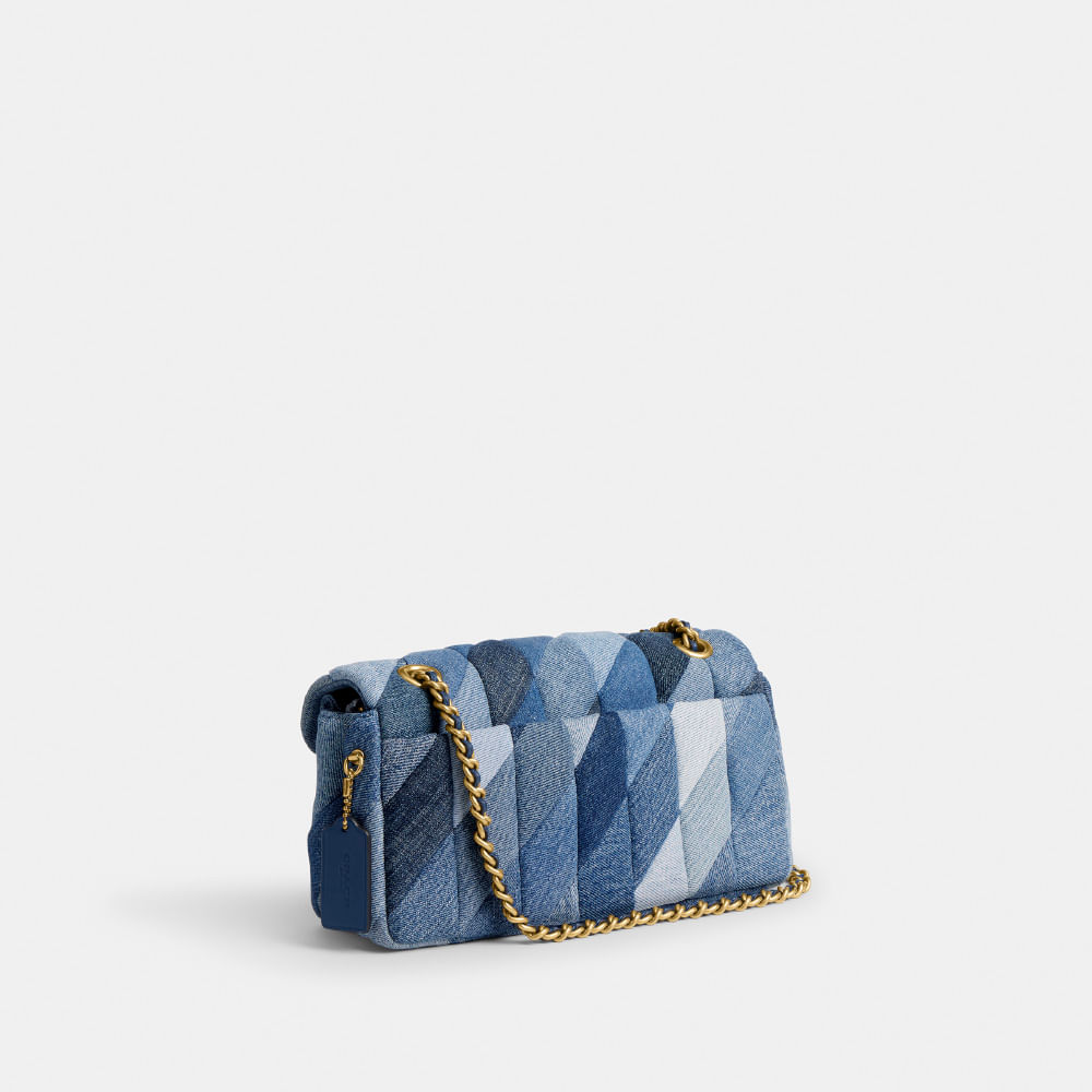 Bolsa Tabby Shoulder 26 Patchwork Quilting Coach Azul - coach