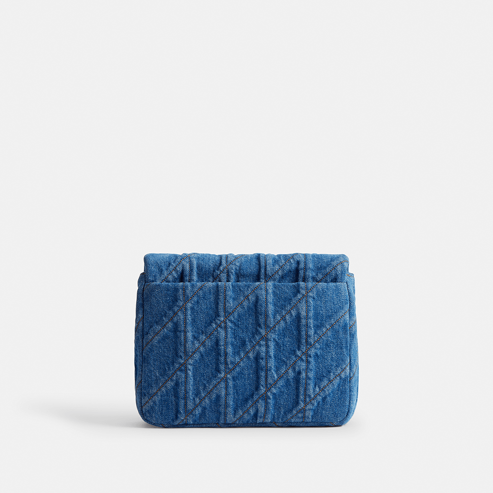 Bolsa Times Square Tabby Shoulder Denim With Quilting Coach Azul