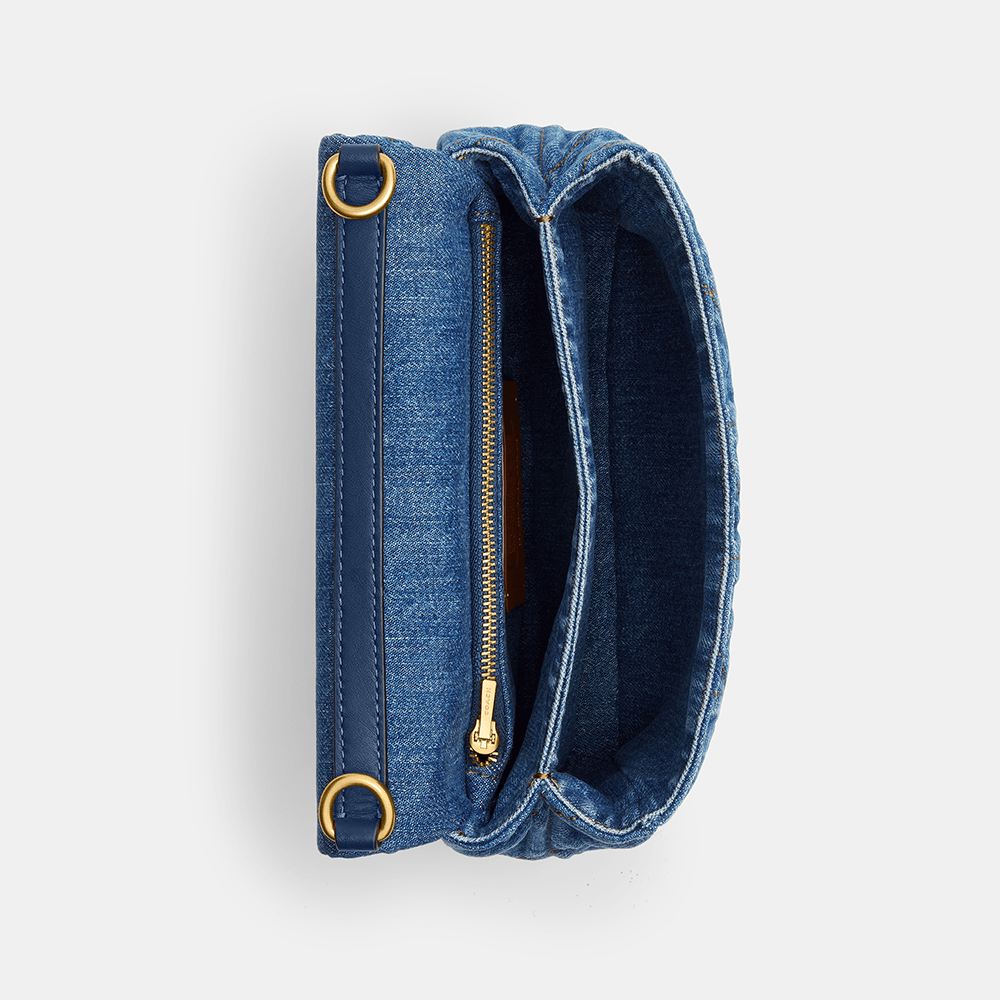 Bolsa Times Square Tabby Shoulder Denim With Quilting Coach Azul