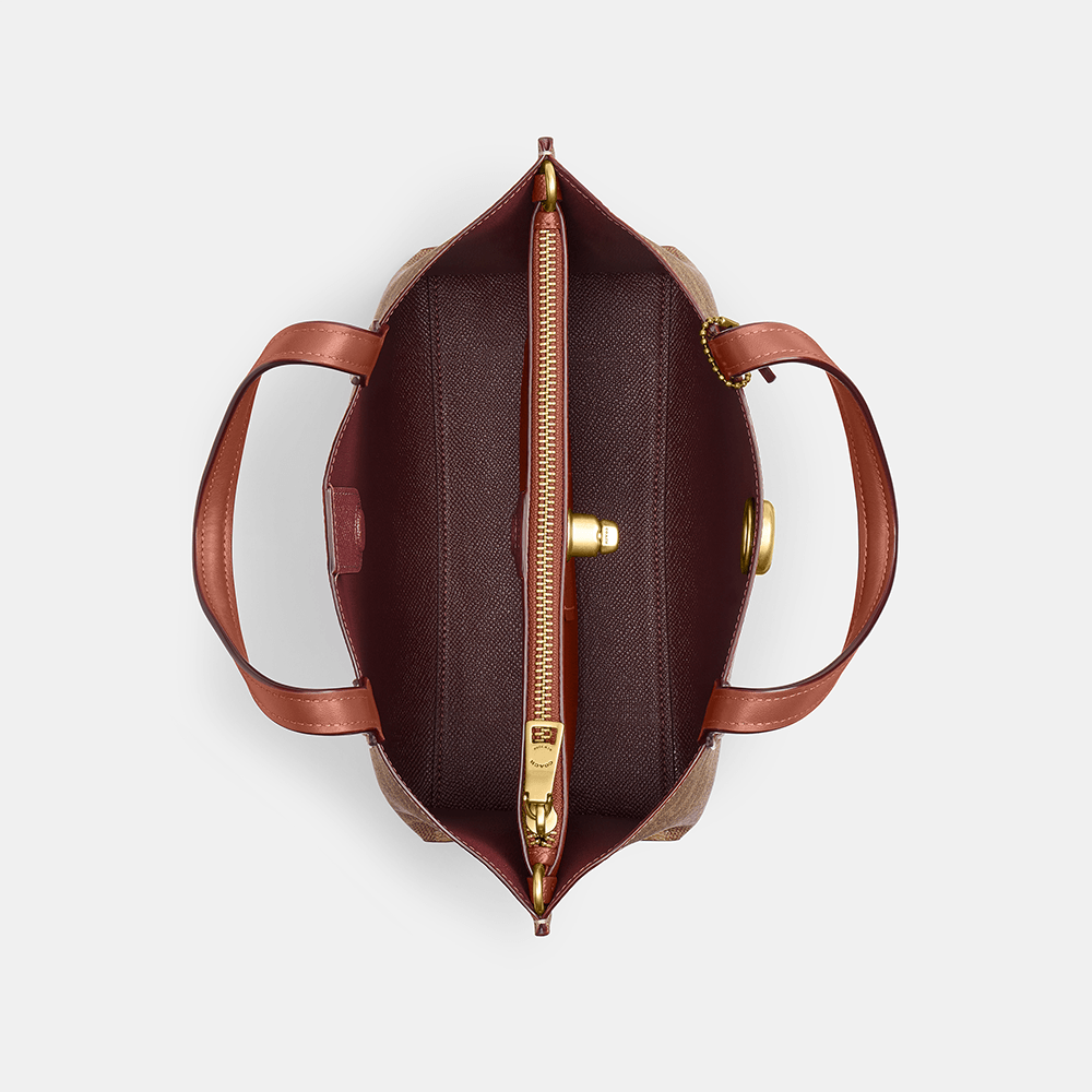 Bolsa Willow Tote 24 Signature Coach Marrom - coach