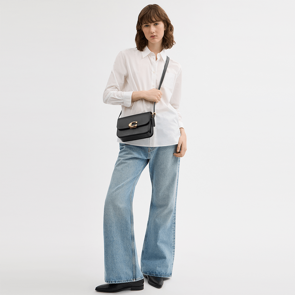 Srijal Basnet様COACHシグネチャー ヒューストン スリング Bolsa Sage Shoulder Coach Preto - coach