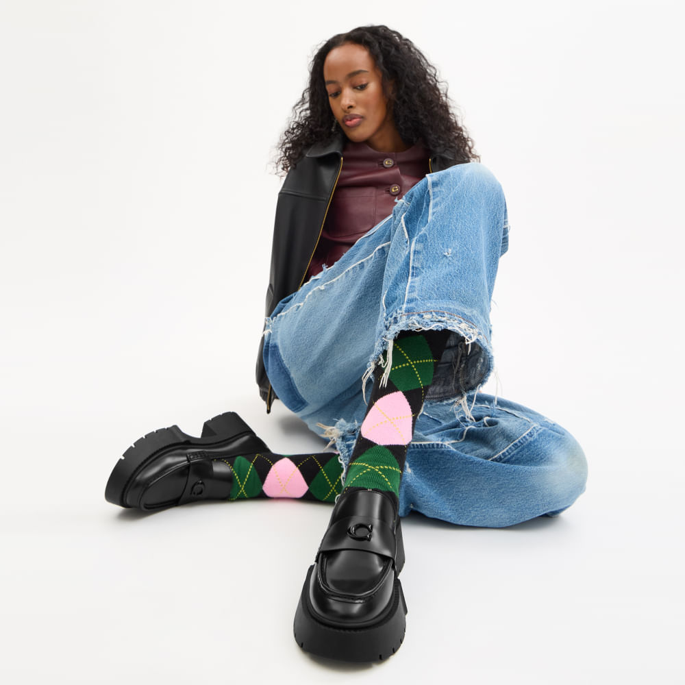 Mocassim Leah Platform Coach Preto - coach