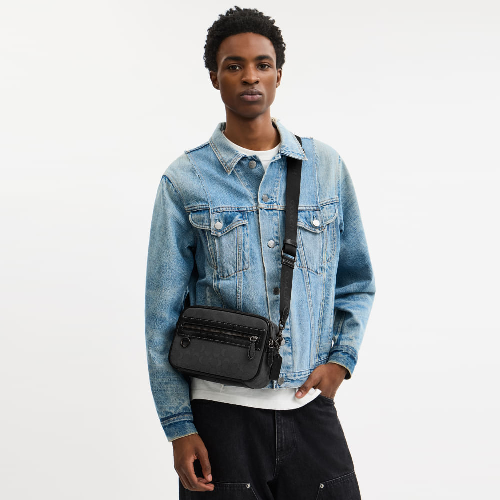 Bolsa Theo Camera Signature Jaquard Coach - coach