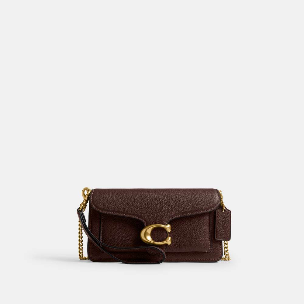 Bolsa Tabby Chain Crossbody 19 Coach Marrom Escuro - coach