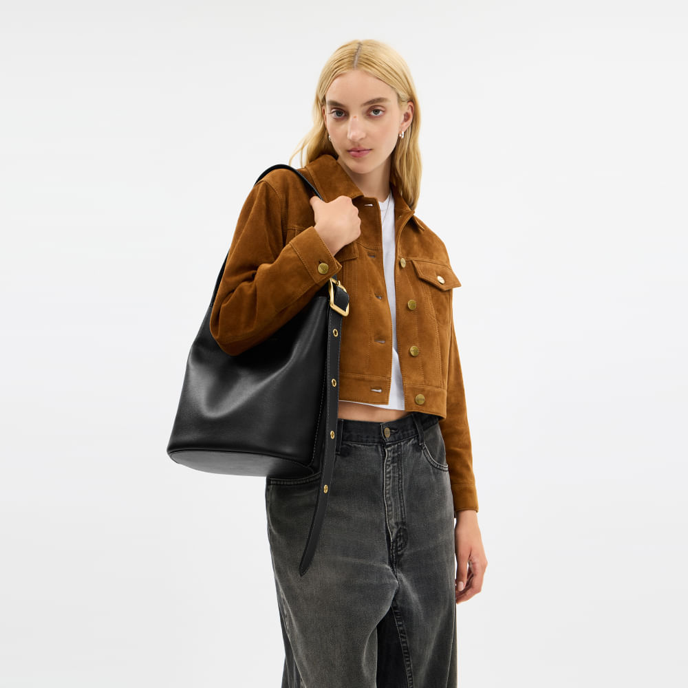 Bolsa Bleecker Bucket Coach Preto - coach