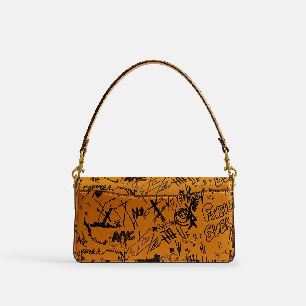 Bolsa Tabby Shoulder 26 Graffiti Coach Amarelo - coach
