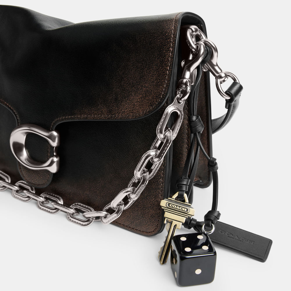 Bolsa Chain Tabby Shoulder Loved Leather Coach - coach