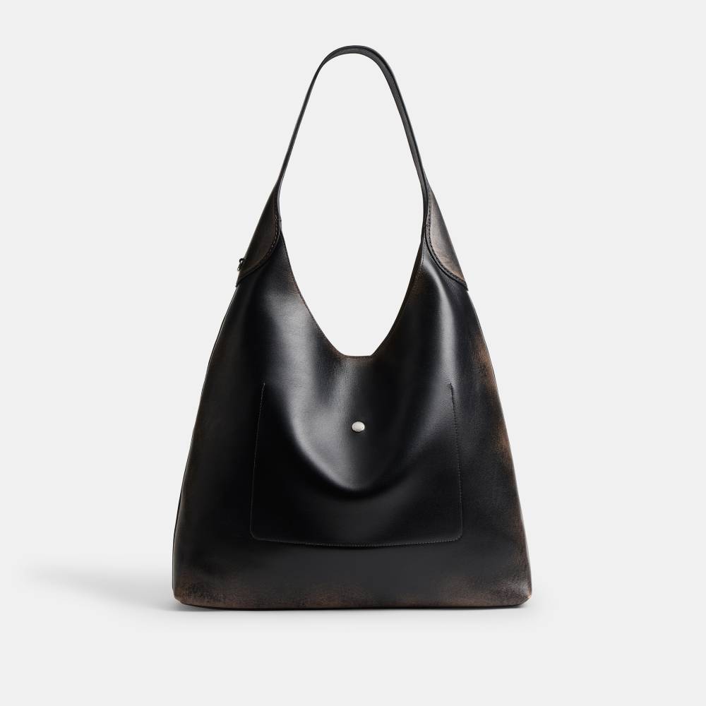 Bolsa Brooklyn Shoulder 39 Loved Leather Coach Preto - coach Bolsa Brooklyn Shoulder 39 Loved Leather Coach Preto - coach
