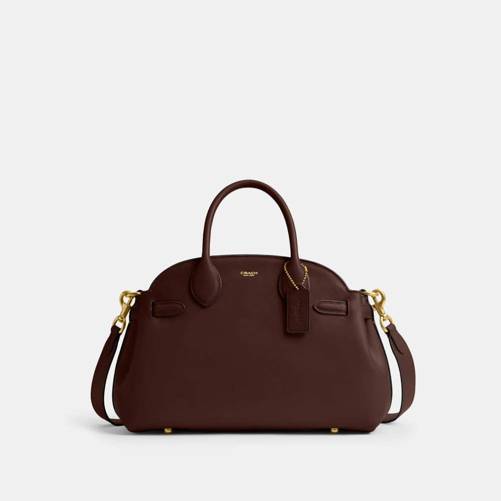 Bolsa Soft Empire Carryall 28 Coach Marrom Escuro - coach