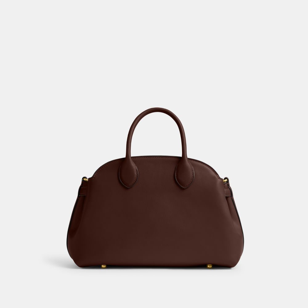 Bolsa Soft Empire Carryall 28 Coach Marrom Escuro - coach
