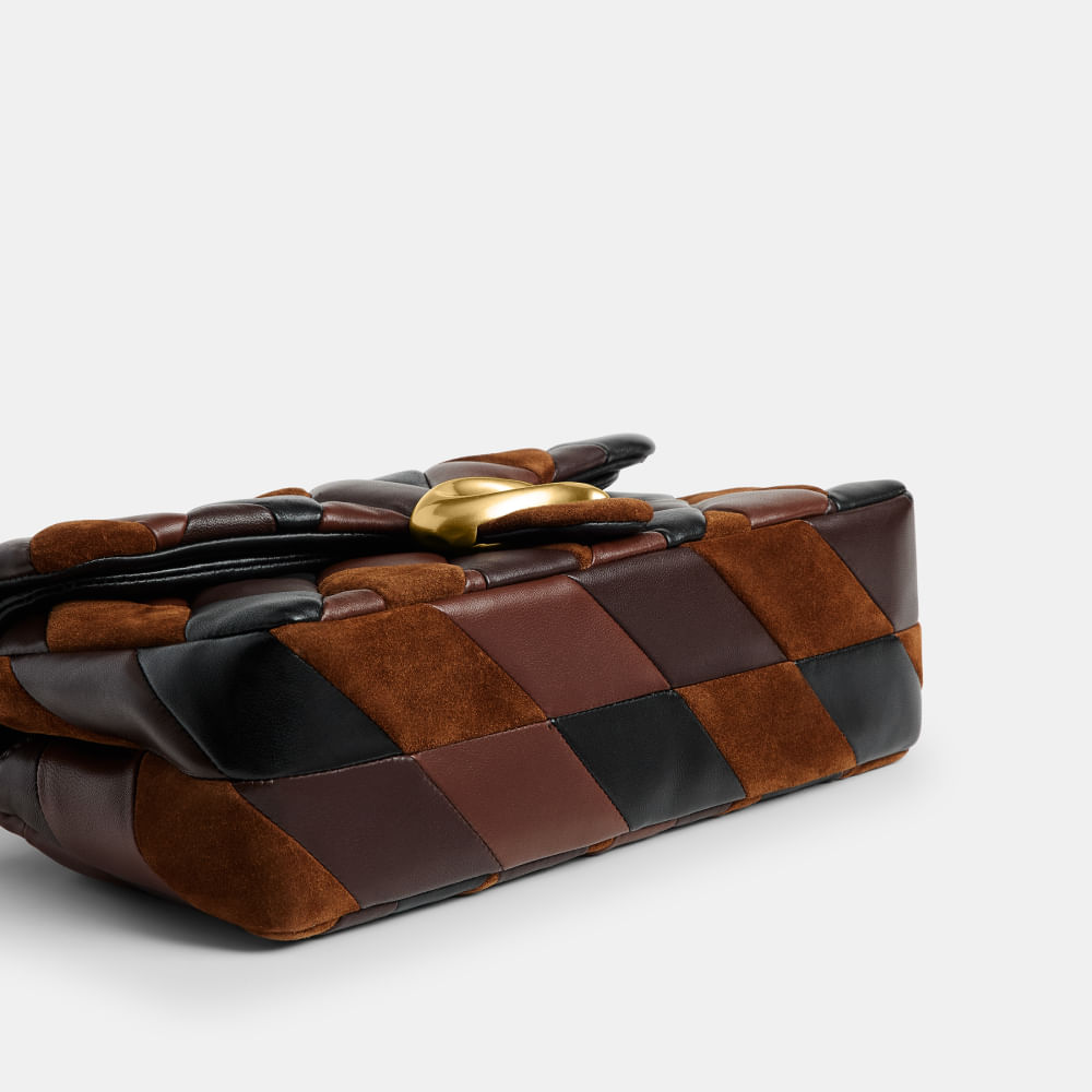ブルガリ　カレイドス　coachバッチ Bolsa Tabby Shoulder 26 Leather Patchwork Coach - coach