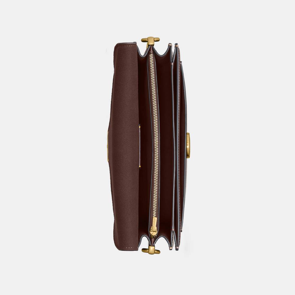 Bolsa Tabby Shoulder 26 Signature Coach Marrom Escuro - coach Bolsa Tabby Shoulder 26 Signature Coach Marrom Escuro - coach