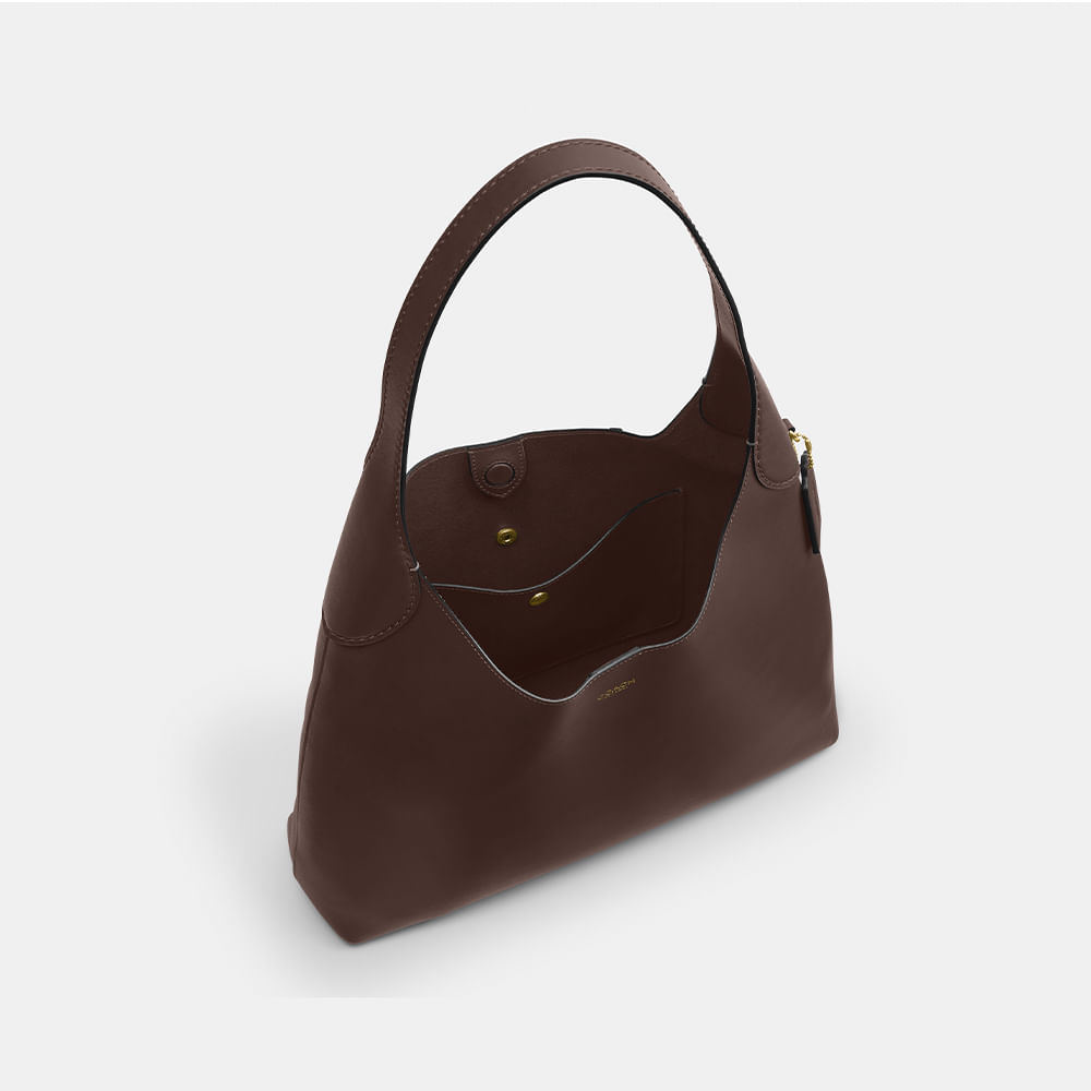 Bolsa Brooklyn Shoulder 34 Coach Marrom Escuro - coach