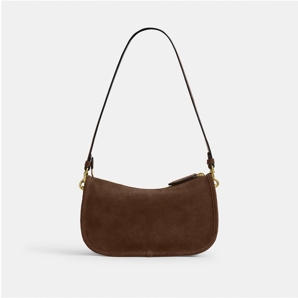 Bolsa Waverly Suede Coach Marrom - coach