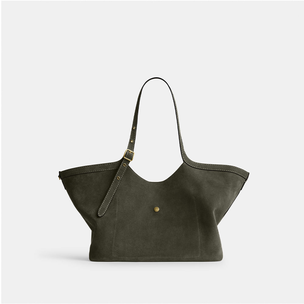 Bolsa Gramercy Tote Suede Coach Verde - coach