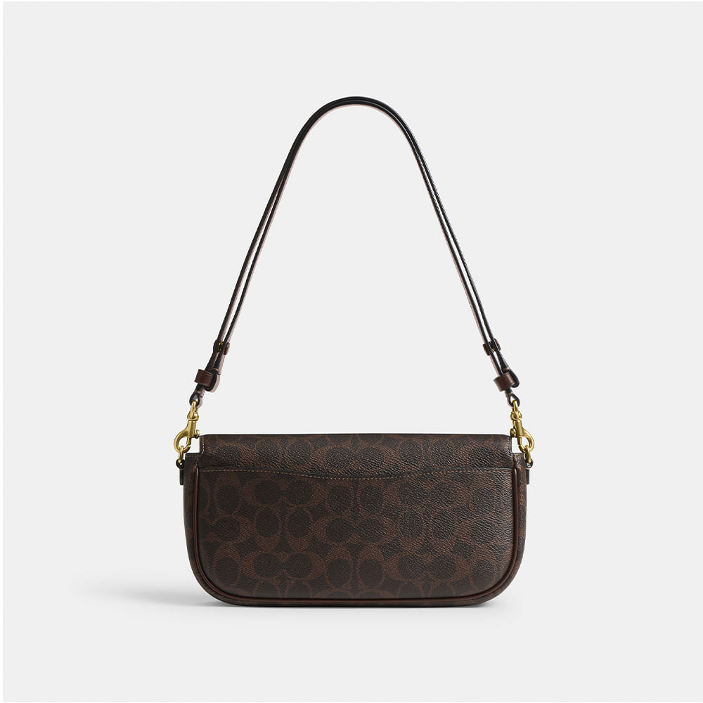 Bolsa Brook Flap Chain Coach Marrom Escuro - coach