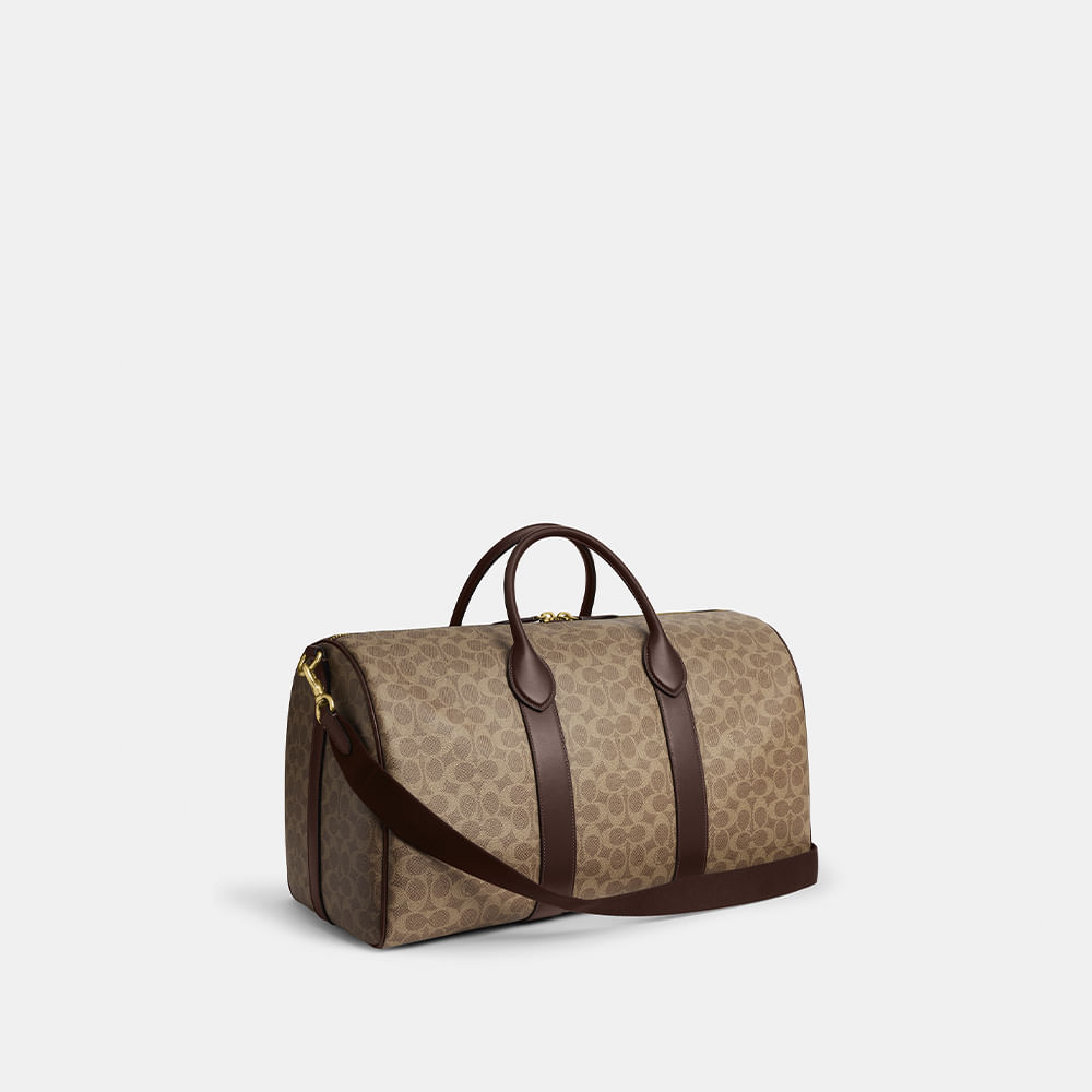 Sacola de Viagem Compass 50 Signature Coach Marrom - coach