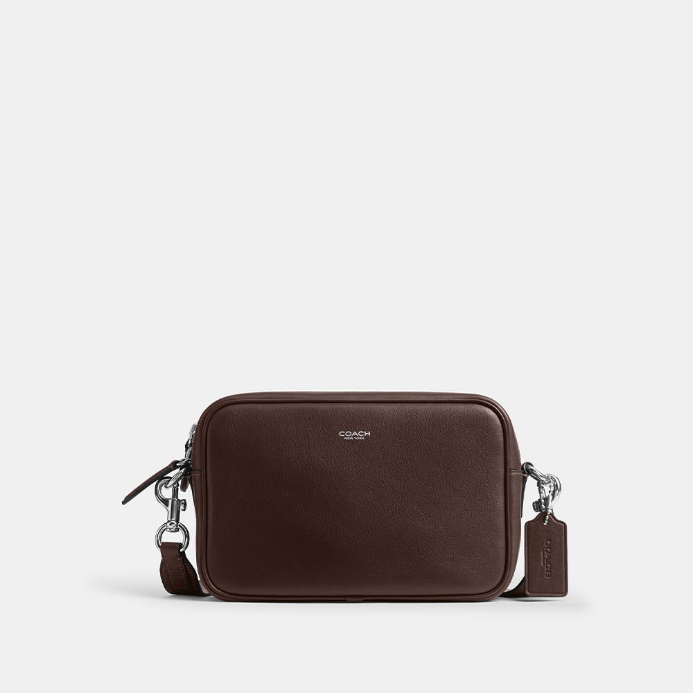 Bolsa Radio Camera Bag Coach Marrom Escuro - coach