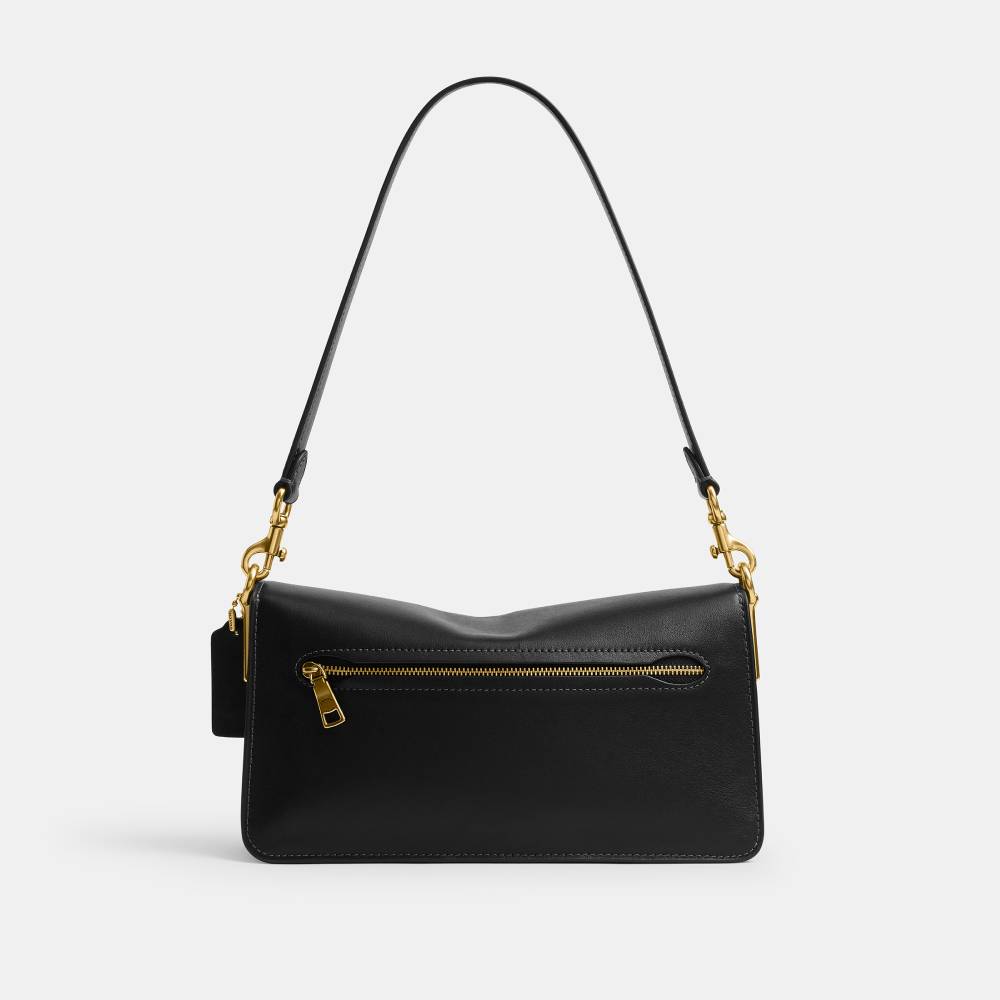 Bolsa Tabby Shoulder Natural Grain Leather 26 Coach Preto - coach