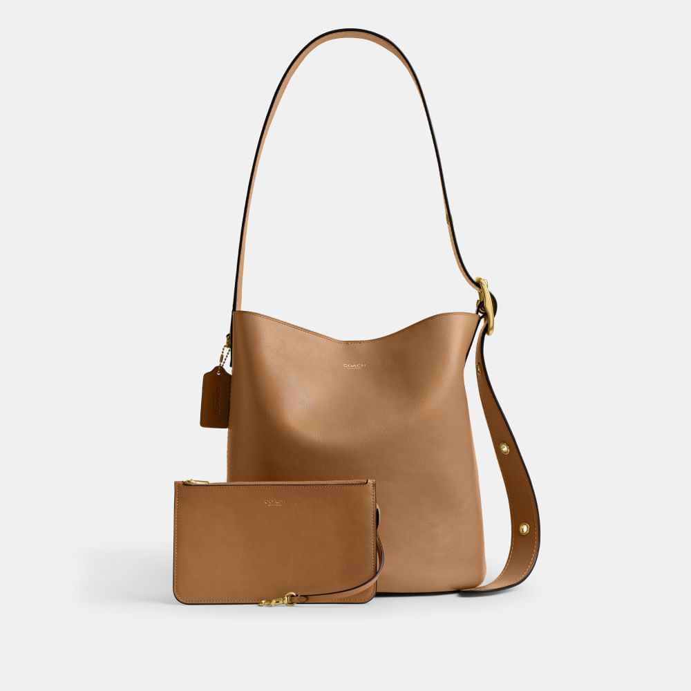 Bolsa Bleecker Bucket Coach Caramelo - coach