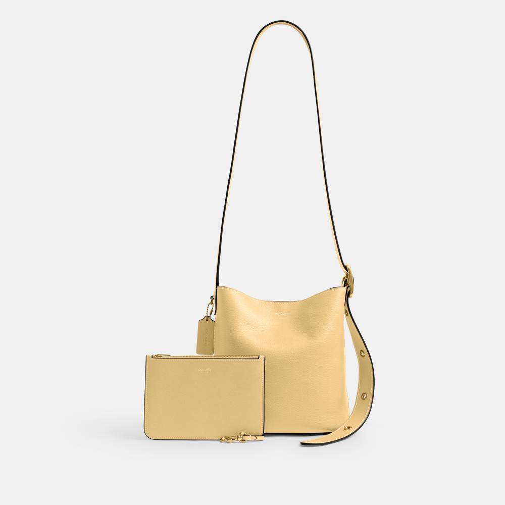 Bolsa Bleecker Bucket 21 Coach Amarelo - coach