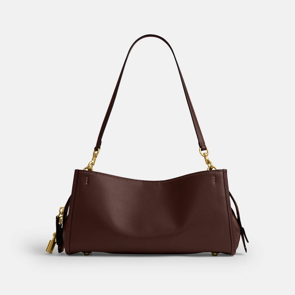 COACH Rogueミニハンドバッグ Bolsa Rogue 34 Coach Marrom Escuro - coach