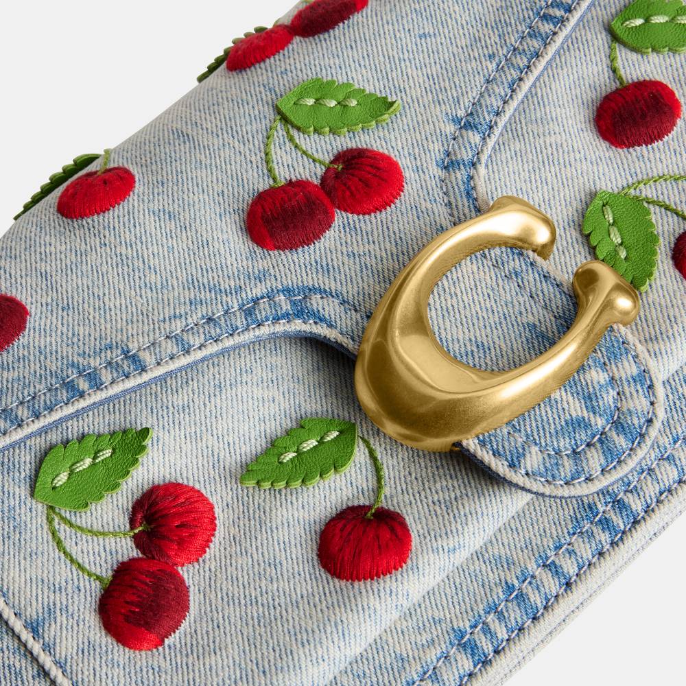 新品COACH アップル  パース Bolsa Tabby Shoulder 26 Cherry Embroidery Coach Azul - coach