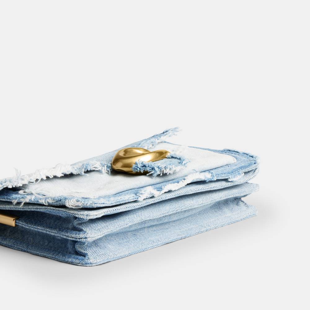 Bolsa Tabby Shoulder 26 Denim Patchwork Coach Azul - coach