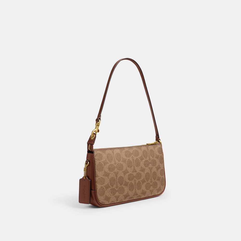 Bolsa Plaza Signature Coach Marrom - coach